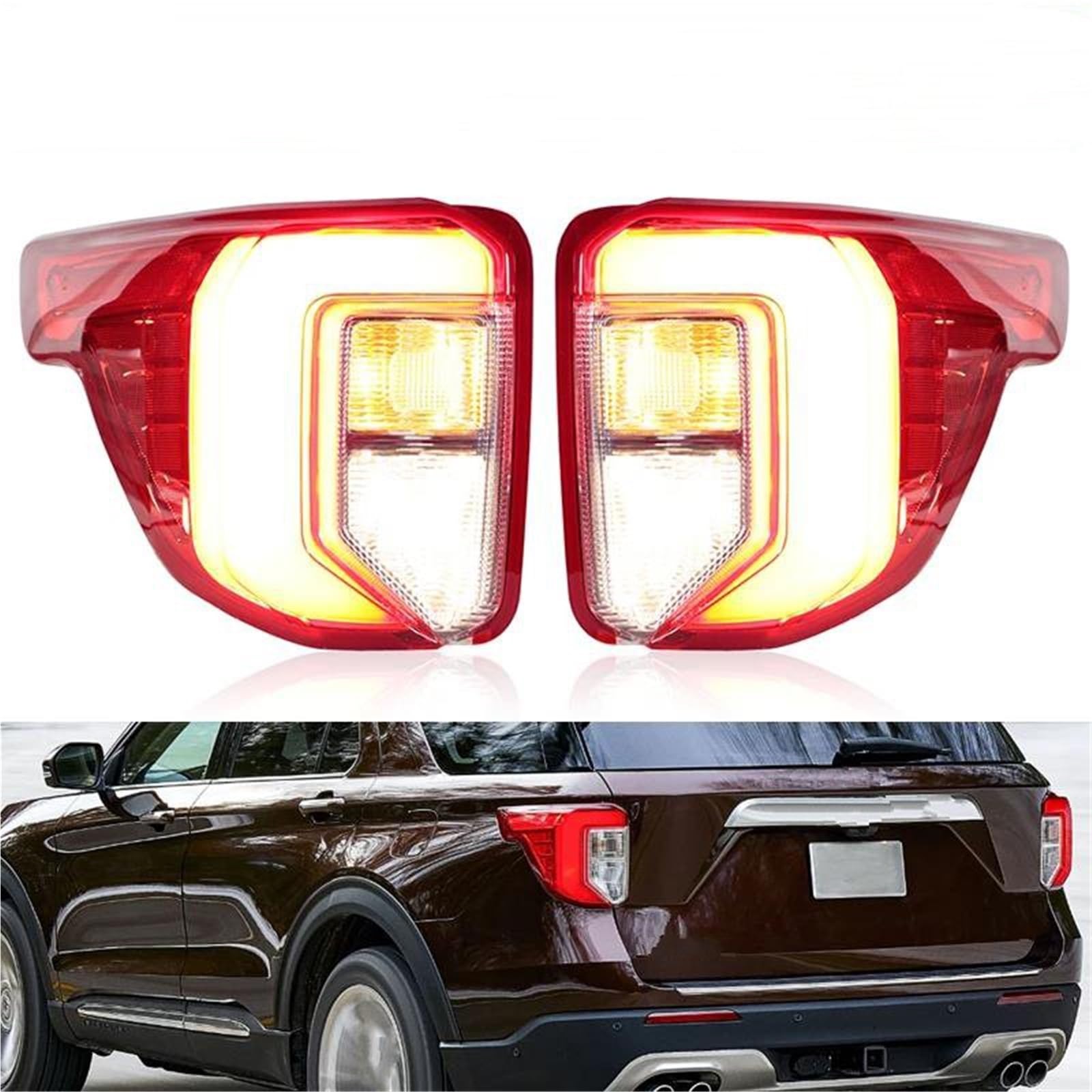 Luz Trasera Luz Trasera Para Ford Para Explorer 2020-2022. De Freno LED Posición. Conducción. LB5Z13404H LB5Z13405A(bien)