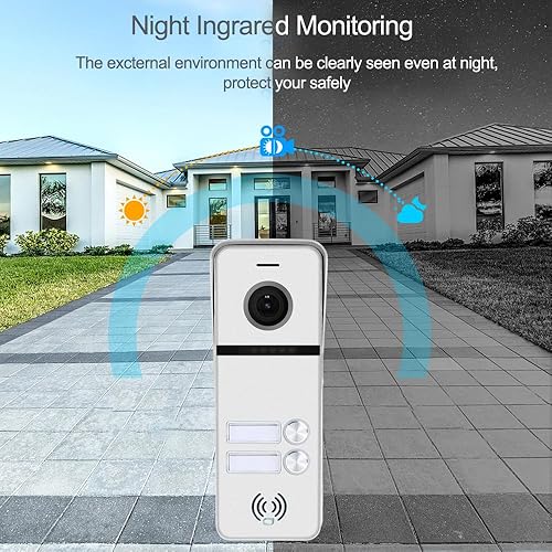 Miniatura 4 de ANJIELO SMART Sistema de intercomunicación con timbre de video con cable, 2 unidades de 10 pulgadas, monitor táctil inalámbrico, WiFi, video,