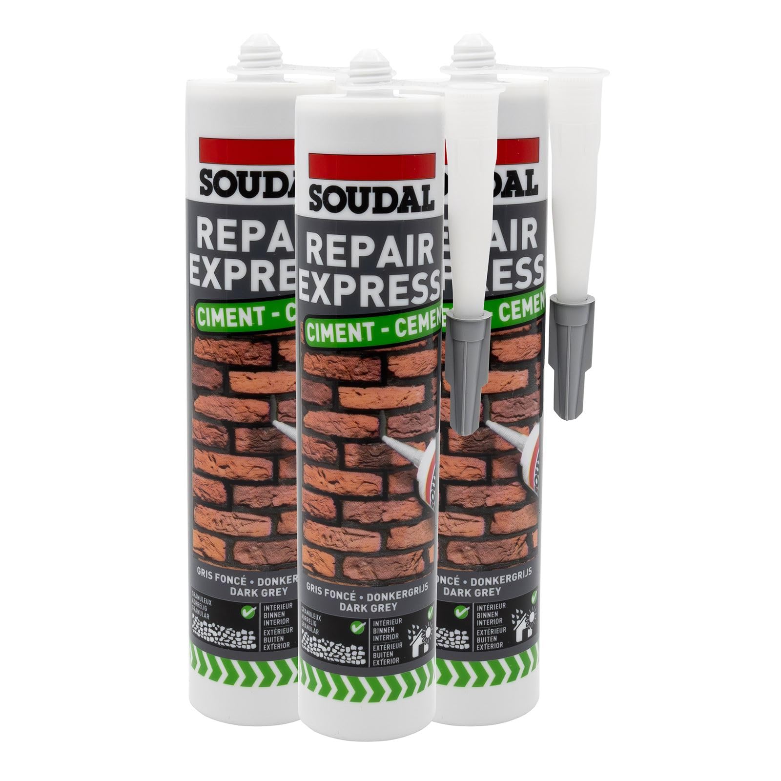 Truly Pvc Limited Dark Grey Soudal Repair Express Cement Arylic Polymer Textured Sealant (3 Pack)