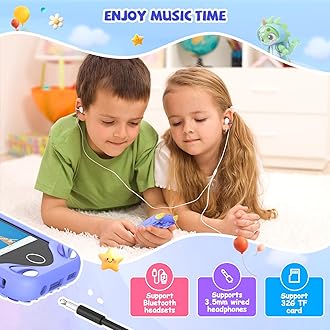 Kids Smart Phone for Boys Gifts - Toddler Christmas Birthday Gift for Age 3 4 5 6 Year Old, Kids Cell Phone Toy with Touchscreen, Dual Cameras, Learning, Music Player, Games with 32 GB Card