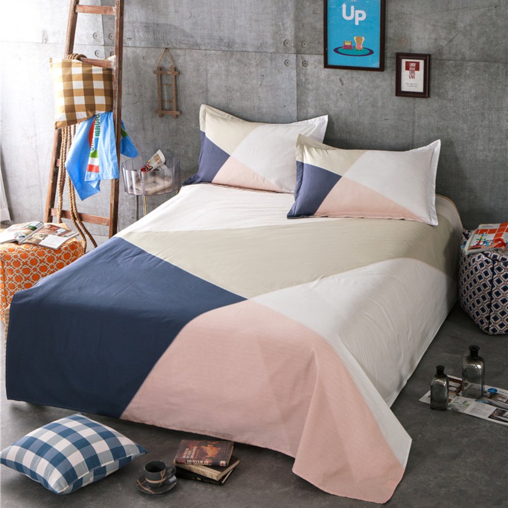 Coton imprimé lits doubles 250x250cm drap en coton sergé lin