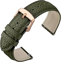 ANNEFIT 16 mm 18 mm 19 mm 20 mm 22 mm Padded Leather Strap Replacement Quick Release Straps for Men and Women