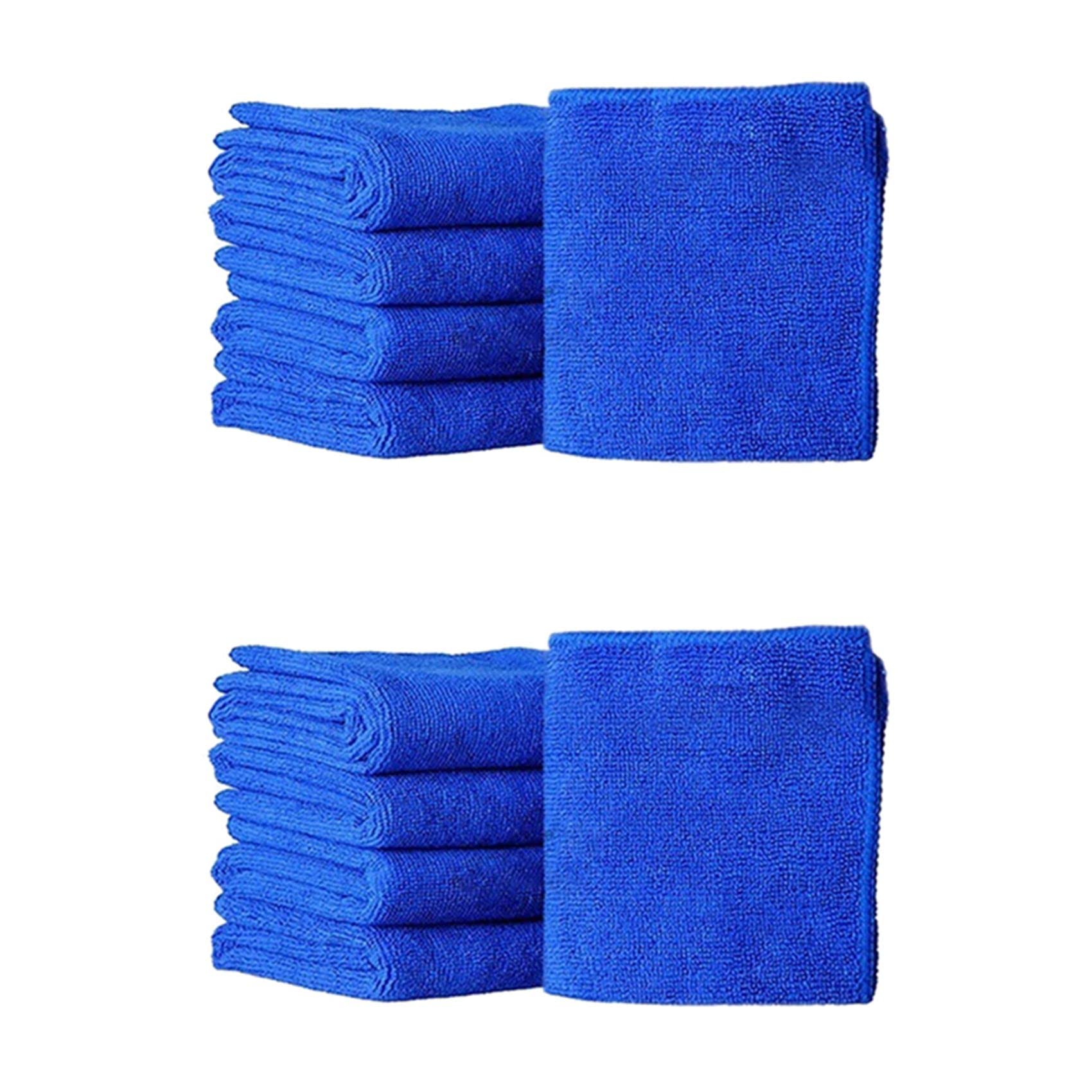 Hndhbfgrt 10Pcs Fiber Absorbent Towel Cleaning Towel 25 x 25CM
