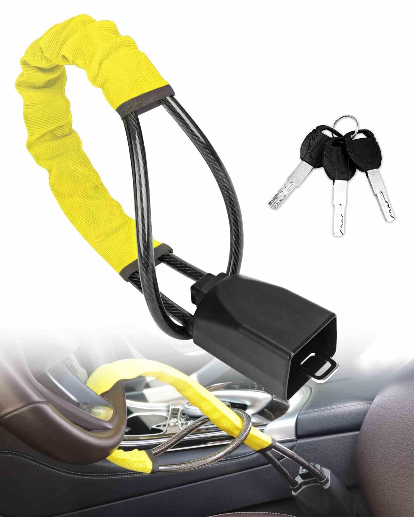 Bloqueo de Volante para Coche, para BMW X3 E83 F25 G01 G45 X4 G02 F98, Dispositivo de Bloqueo Antirrobo de Bloqueo del Cinturón de Seguridad Auto Universal,C