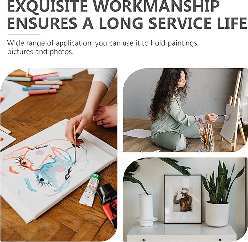 Miniatura 2 de Decoración de escritorio, lienzo estirado, 2 piezas, paneles de lienzo para pintar, pintura acrílica, pintura al óleo, medios de arte secos y