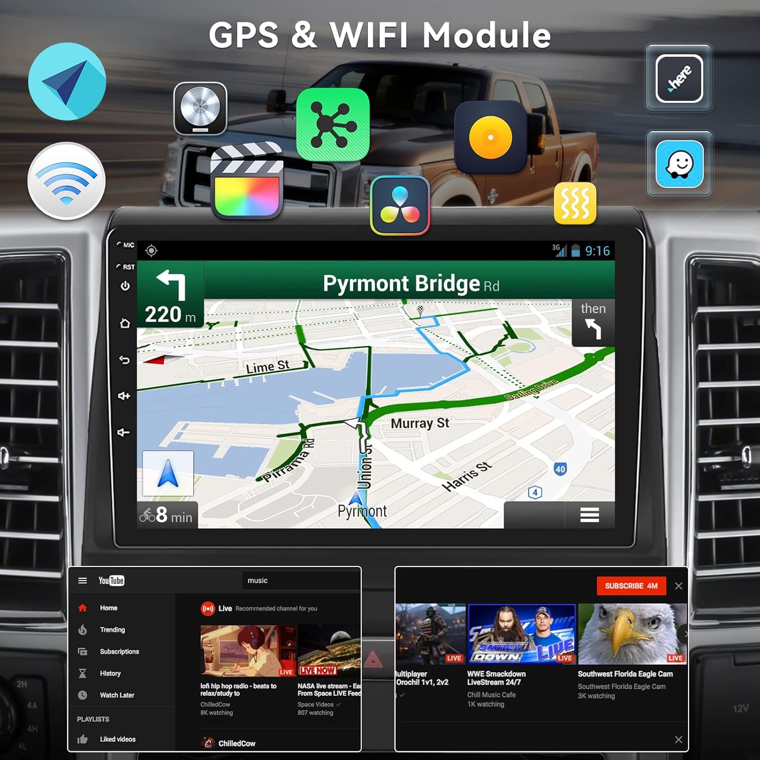 for ford f150 radio upgrade 2009 2010 2011 2012 android 11 car stereo with 9 hd touchscreen 2g ram 32g rom wireless carplay android auto gps naviga