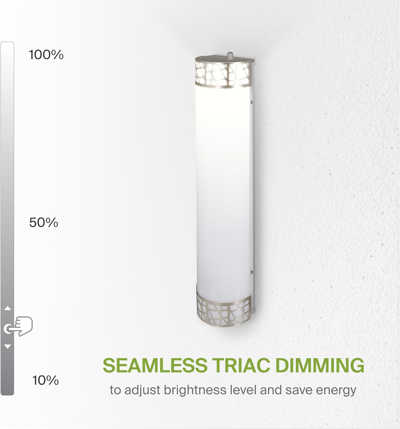 ASD 24 Inch LED Bathroom Vanity Light, 5CCT 2700K-5000K 25W, Dimmable Bathroom Light Fixtures, Modern Vanity Lights for Bathroom Lighting Fixtures Over Mirror, Wall Light Bar, Brushed Nickel, ETL