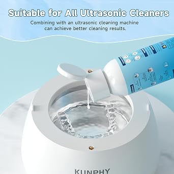 Ultrasonic Retainer Cleaner Solution for Ultrasonic Denture Cleaner-Professional Cleaning of Retainers, Invisible Aligners, Mouth Guards, Night Guards, Remove Odors, Discoloration & Stains 1.8oz