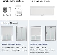 Vista 7 de HOTSOON Persianas enrollables solares sin cordones para filtrar la luz, persianas enrollables solares sin cordones con cenefa de cassette