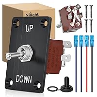 Vista 18 de Nilight Interruptor de palanca resistente al agua de 2 pines 2 posiciones de encendido apagado SPST 12V DC 30A con panel de montaje y tapa