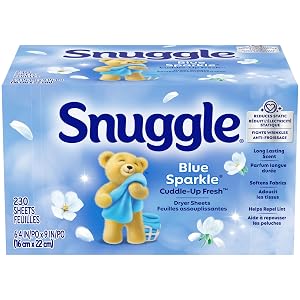 Snuggle Fabric Softener Dryer Sheets Blue Sparkle 230 Count