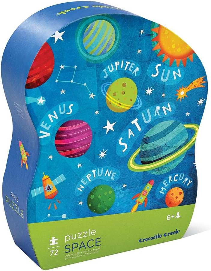 Bertoy 384215-8 Shaped Box Puzzle, Space, 72 Pieces