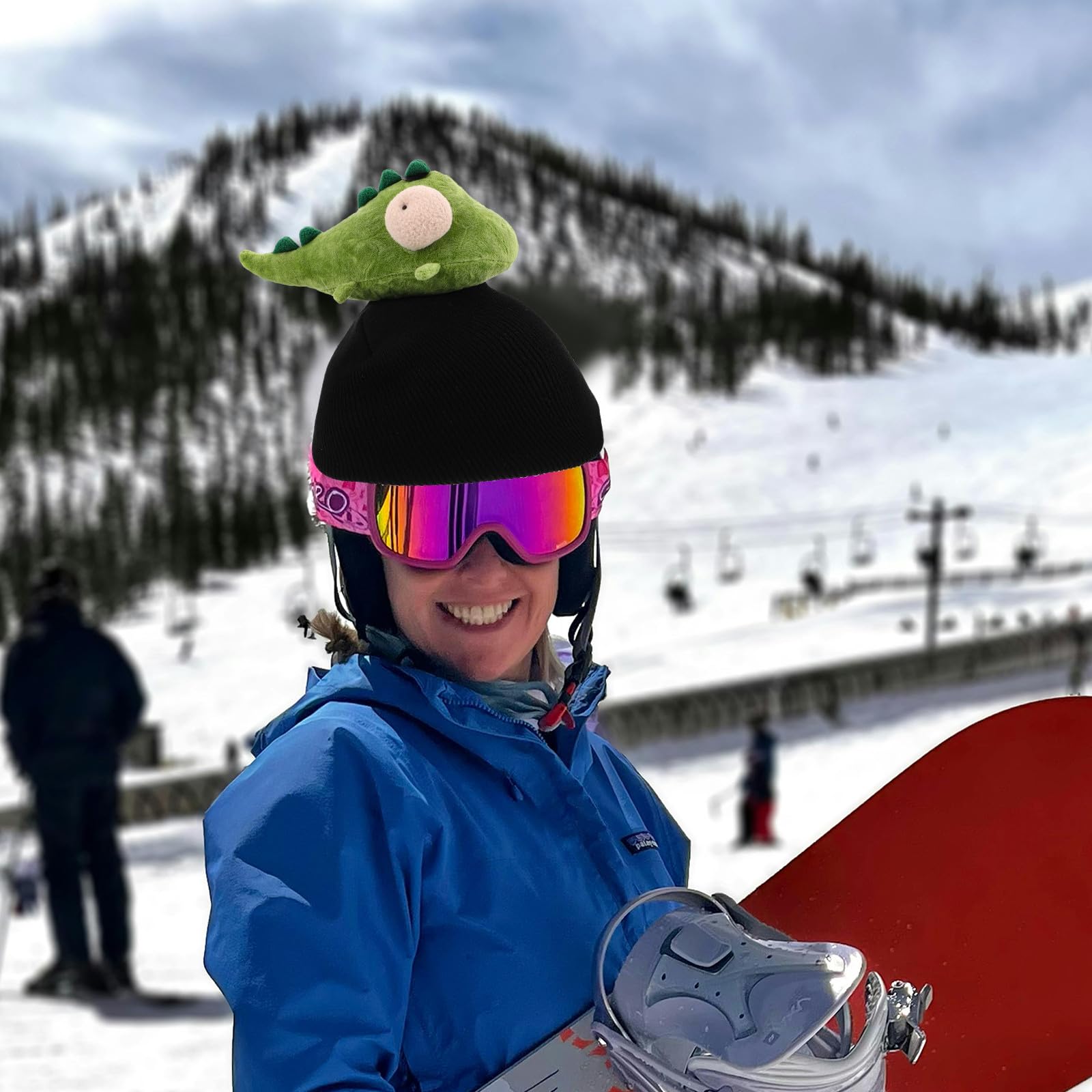Gatuida Copricasco da Sci in Peluche a Forma di Animale, Accessorio Leggero e Morbido per Snowboard, Motociclo e Sport Invernali, Copertura Versatile per Casco Ragazzo Adatta a Diverse