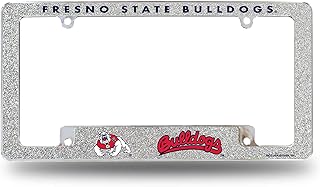 Rico Industries NCAA 12" x 6" Chrome All Over Automotive Bling License Plate Frame Design for Car/Truck/SUV