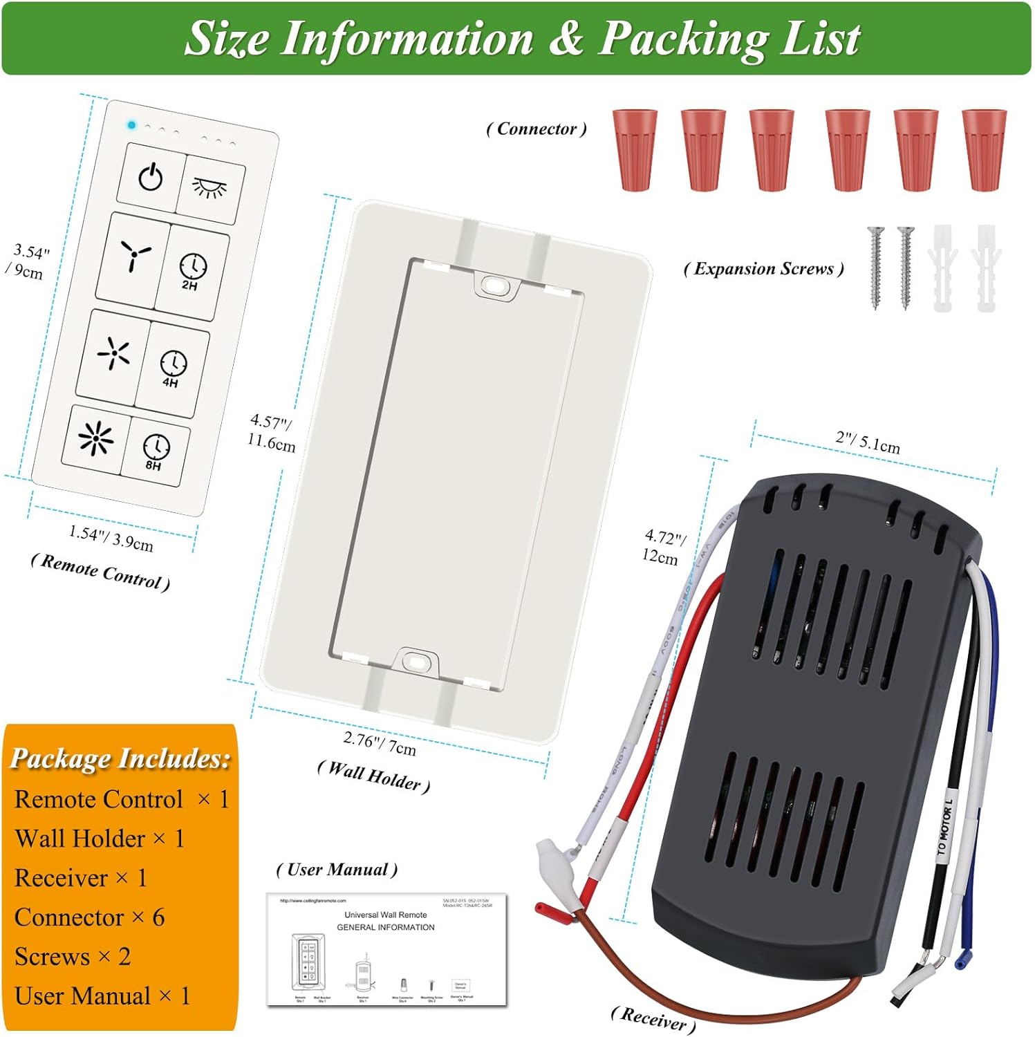 Universal Smart Ceiling Fan Remote Control and Light Dimmer, 3 Speed with 2-8h Timming, Smart Home Devices That Compatible with Alexa and Google Assistant (Beige)