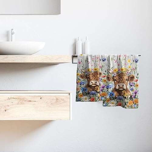 Vista 126 de Giwawa Juego de 2 toallas de mano de pino con ciervos del bosque, toallas de baño, suaves y absorbentes, para bar, bar, cocina, hotel, spa, Ciervo