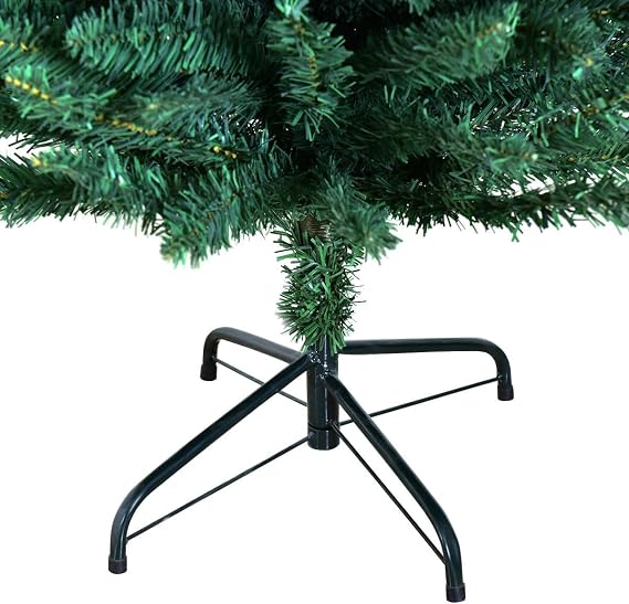 SPOTRAVEL 5FT/6FT/7FT/8FT Artificial Slim Pencil Christmas Tree, Traditional Pine Xmas Tree with Metal Stand, Decorative Pine Tree for Home, Office, Shop and Hotel (7FT/2.1M)