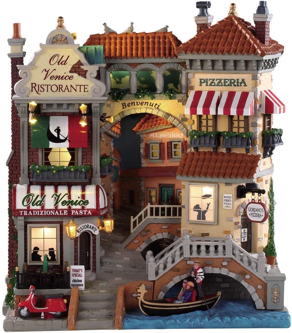 Lemax 11 Inch Venice Canal Shops Facade 85318