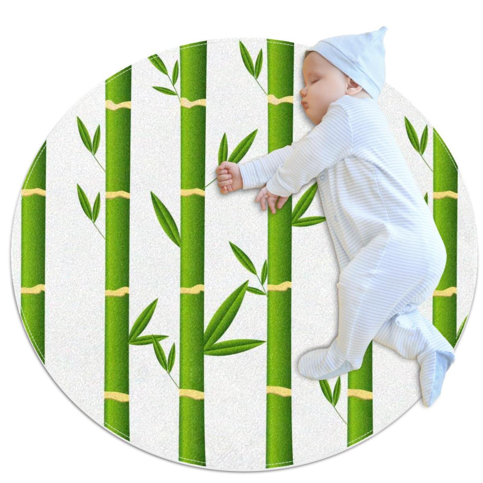 Tapis de jeu pour enfants JDEZ créez un coin d'éveil bambou et animaux dans leur chambre