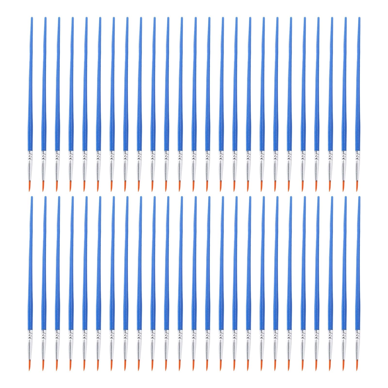 50 Pcs Pointed Round Flat Paint Brushes Art Supplies Watercolor Painting Brushes Set for Adult Students Acrylic Paint Brush