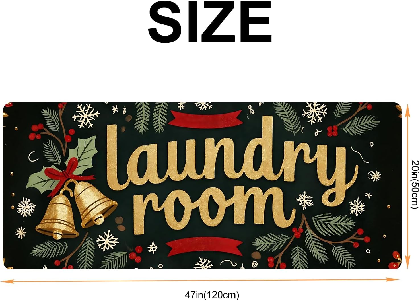 ANNA QUEEN Plant Laundry Room Laundry Room Rug 20x47 Inch – Non Slip Plant Laundry Room Mat for Laundry Room, Kitchen, Entryway, Holiday Decor