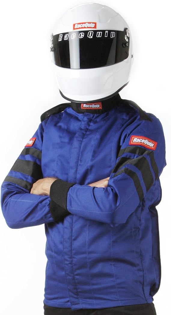 RaceQuip 121023RQP 120 Series Race Jacket SFI 3.2A/5 Blue/Black Stripe Medium