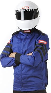 RaceQuip 121023RQP 120 Series Race Jacket SFI 3.2A/5 Blue/Black Stripe Medium