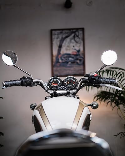 Vista 80 de Motorcycle Handlebar Leather Throttle Grips Wrap Covers With 3M Tape Universal for all Bike Handles Accessories By Trip Machine Company Cherry Red