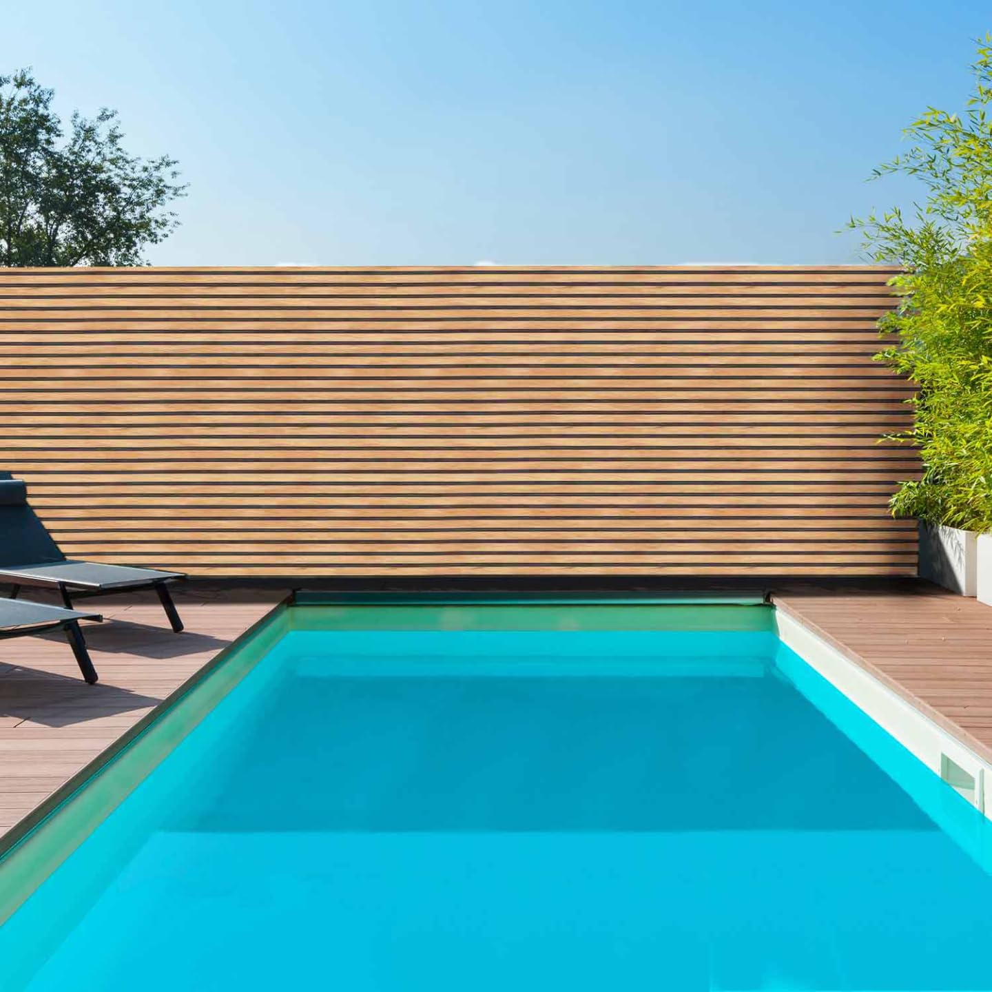 IDMarket - Brise Vue occultant 1,8 x 10 M Effet Claustra en Bois 160 GR/m²