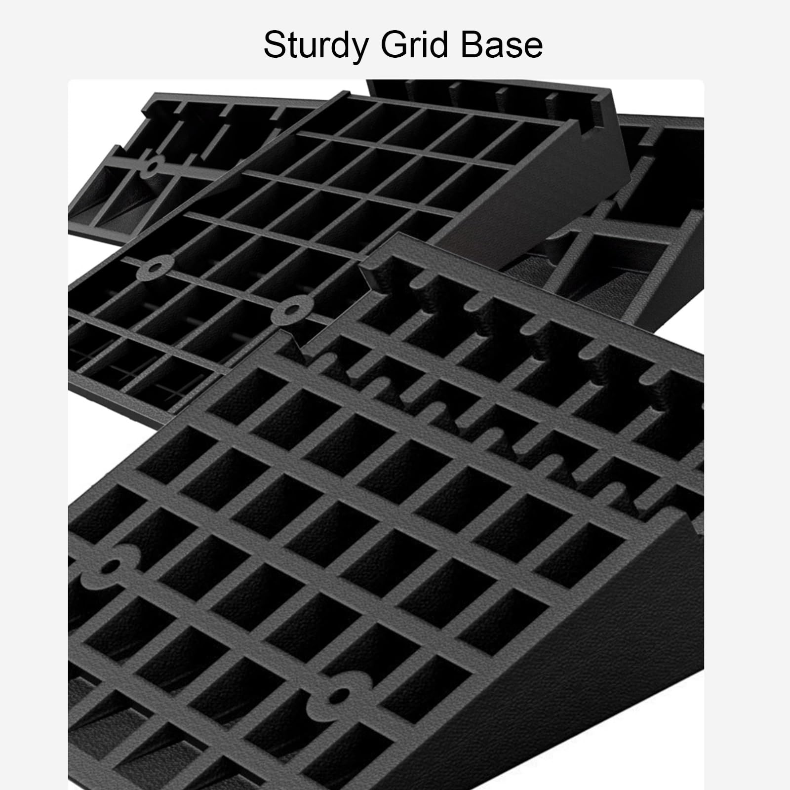 Curb Ramps for Driveway, Height Heavy-Duty 44000 Lbs Capacity Threshold Ramp, Stable Grid Structure for Garage, Cars, Wheelchairs, Bikes, Motorcycles(100 * 21cm/39.3 * 8.2in)