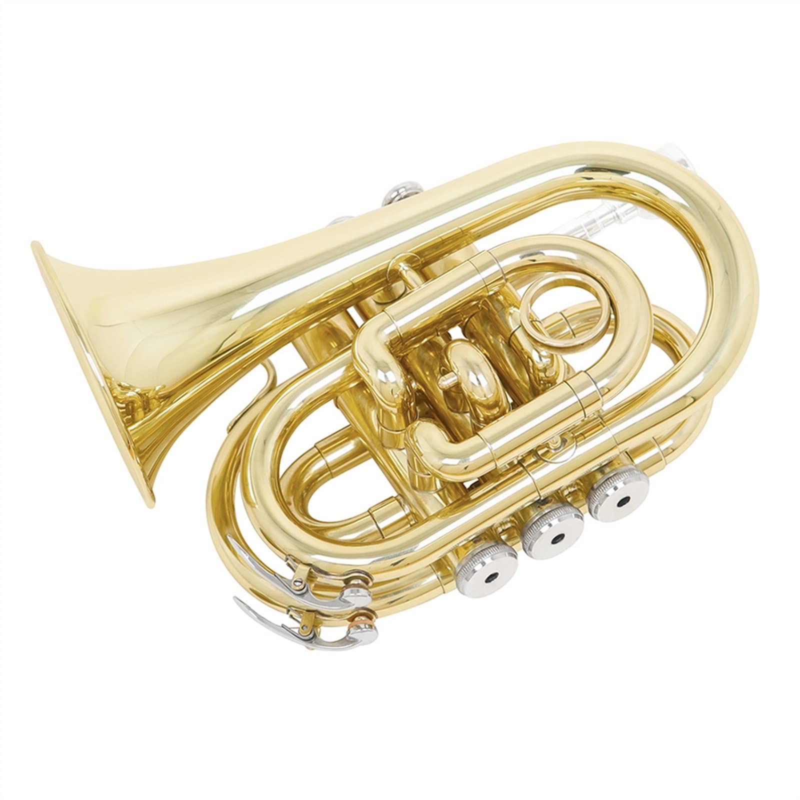 Instrumenty Muzyczne Trąbka Kieszonkowa Z Ustnikiem Bb Płaska Kieszonkowa Trąbka Mosiężna Ściereczka Do Czyszczenia Trąbki trąbka w formacie kieszonkowy