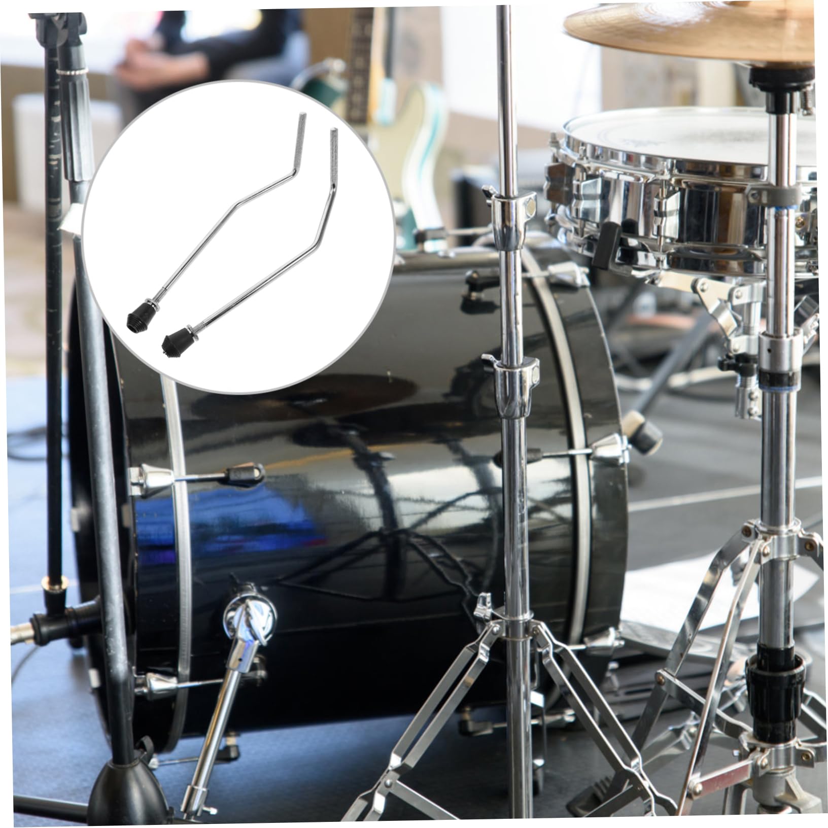 Supporto per Gambe Batteria Regolabile in Metallo, Base Piedini per Tamburo Stabile e Compatto, Accessorio Essenziale per Percussioni e Strumenti Musicali
