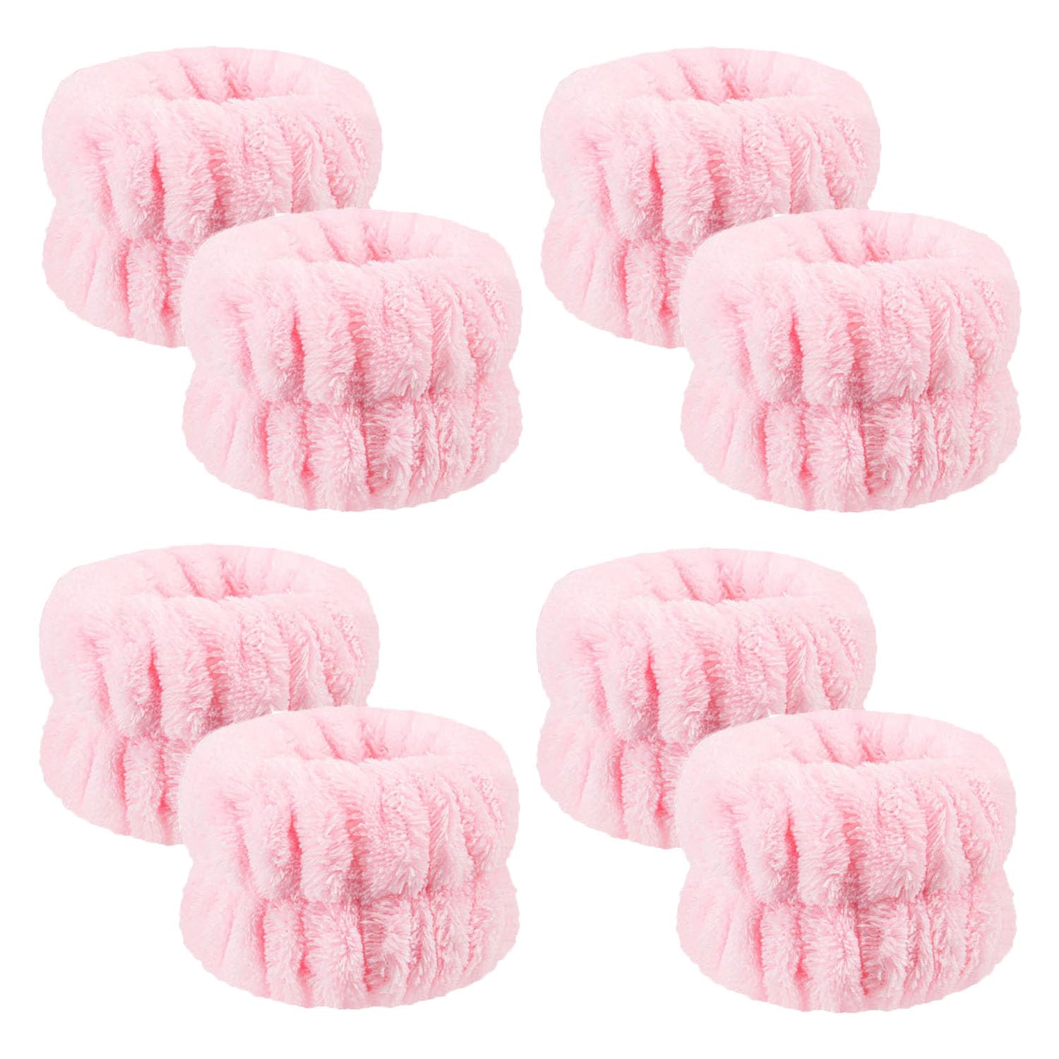8Pcs Face Washing Wristbands, Anmieciu Microfiber Spa Wrist Band for Wash Face, Women's Wrist Towels for Wash to Prevent Liquid Spilling Down Your Arms. (Blue) image 4