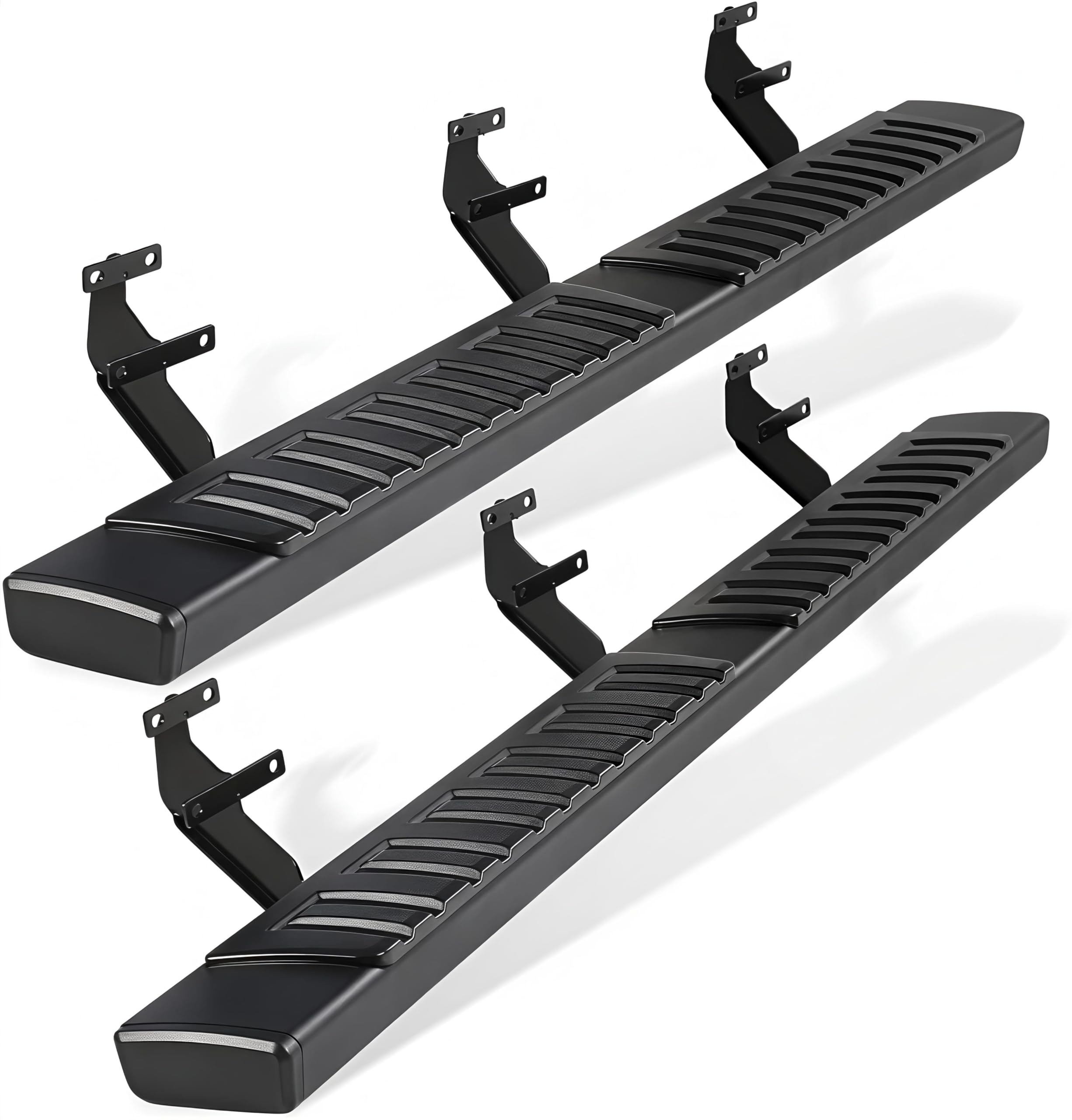 6" Running Boards Compatible with 2015-2026 Ford F-150 Super Crew Cab and 2017-2026 Ford F250 F350 Super Duty Crew Cab - Side Step Rails Nerf Bars (Aluminum Alloy, for Vehicles with 4 Full Size Doors)