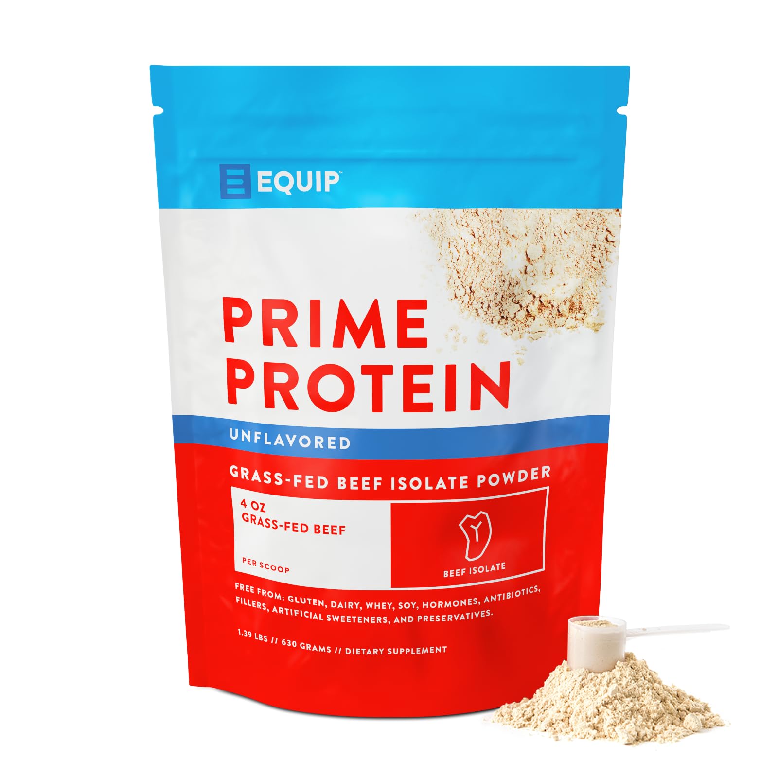 Foods Prime Protein Powder | Clean, Grass Fed Beef Protein Powder | Carnivore Protein Isolate | Paleo, Keto Friendly | Gluten & Dairy Free | Helps Build & Repair Tissue | 30 Servings, Unflavored