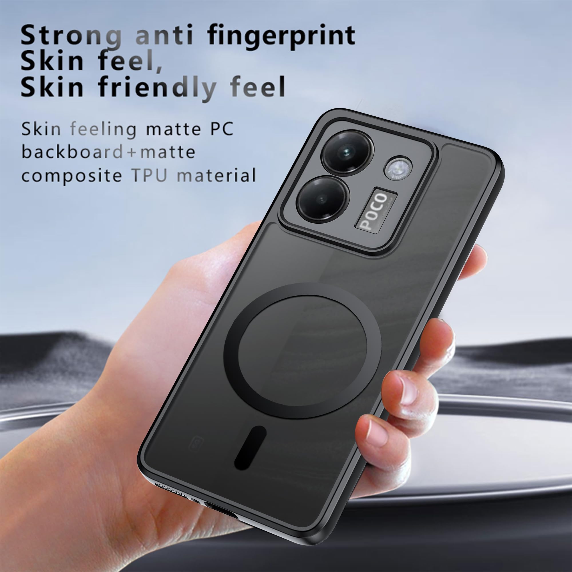 Effcotuo Xiaomi Poco M7 Pro 5G Magnetic Case Compatible with