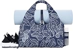 Sportsnew Sac de gym de yoga, poches sèches humides, porte-matelas de yoga avec compartiment de chaussures & Crochet et boucle