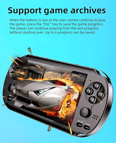 Miniatura 5 de TAQY Consola de videojuegos con joystick dual de 4.3 pulgadas, 2000 juegos incorporados, múltiples simuladores, soporte MP4salida de TV, consola de