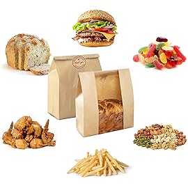 Large Paper Bread Bags for Homemade Sourdough-Bread Packaging Bag for Gifting, Label Seal Sticker Included Pack of 20(11.8x8.2x3.5 inch)