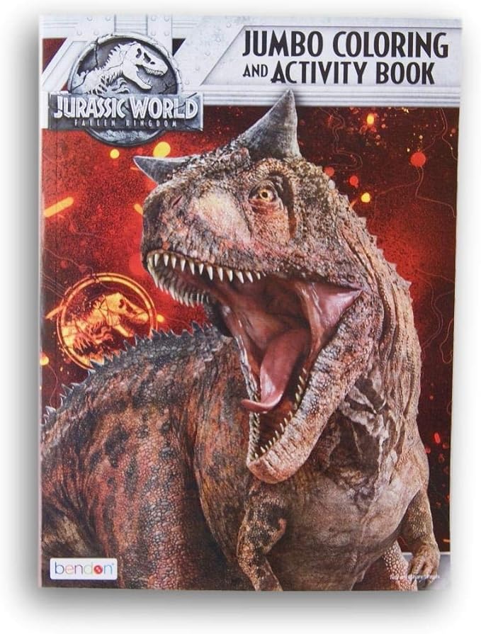 amazon com lazy days jurassic world fallen kingdom jumbo coloring and activity book 96 pages toys games