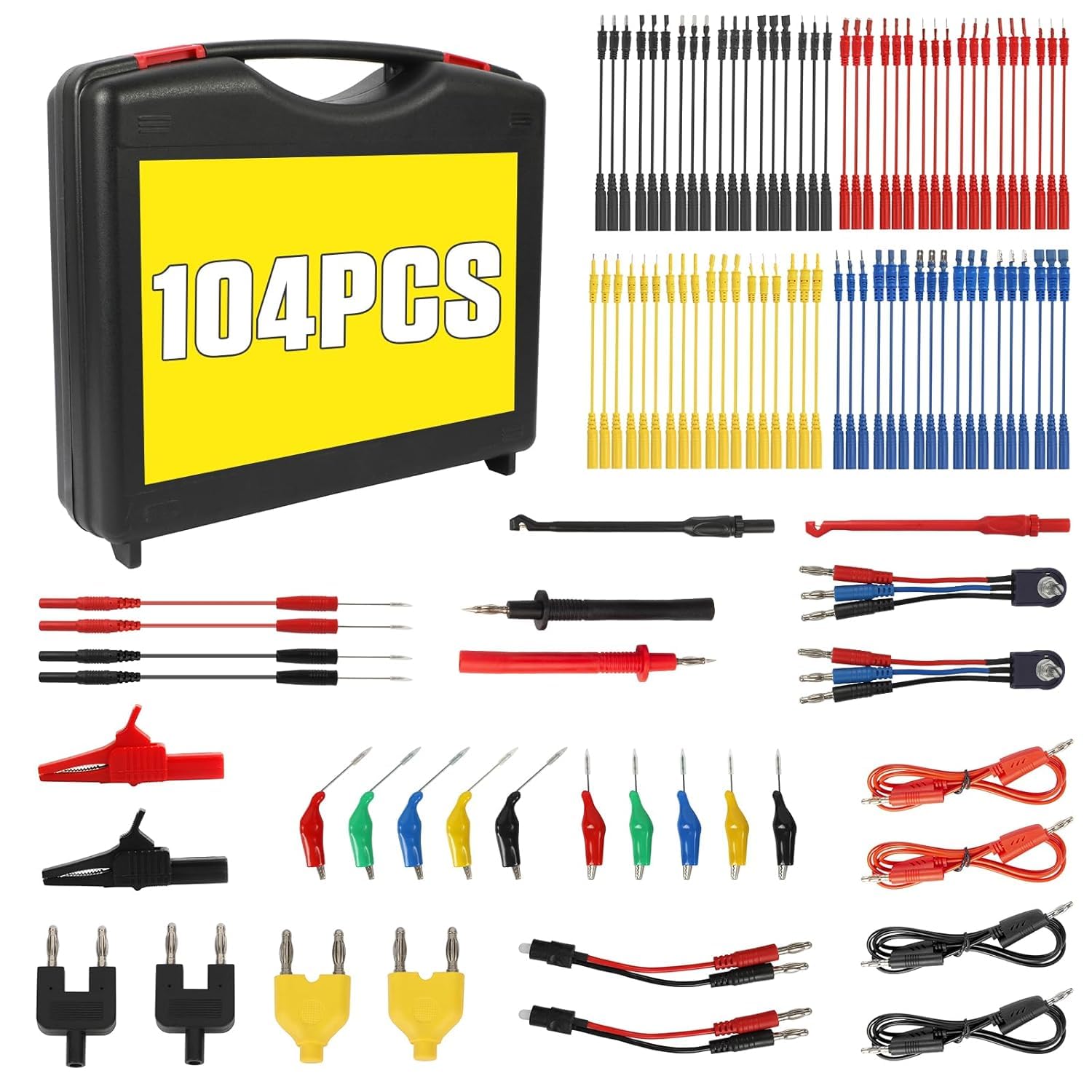 Multimeter Test Leads Kit 114PCS Multimeter Leads Kit Multi Function Electrical Back Probe Kit Efficient Automotive Circuit Test Leads Kit Relay Wire Terminal Test Diagnostic Tool with Wire Breaker — Amazon image 10