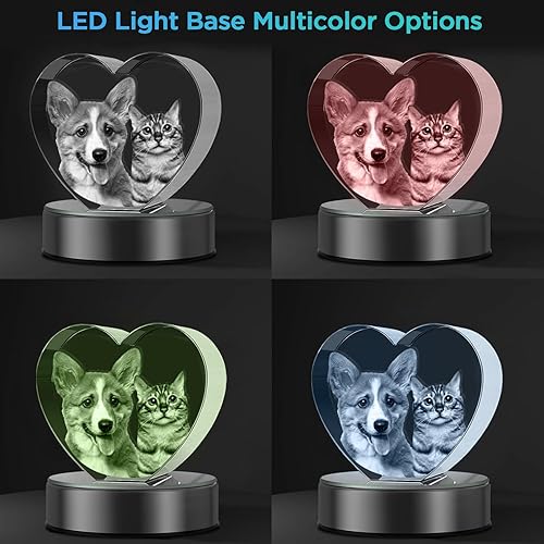 Miniatura 2 de Cristal fotográfico 3D, imagen 3D personalizada en cristal, regalo de foto personalizado, gran regalo conmemorativo, cumpleaños, aniversario, regalo