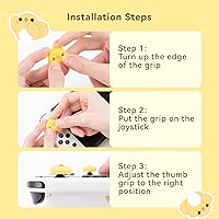Vista 2 de GeekShare Lindas tapas de silicona Joycon para pulgar, cubierta de joystick compatible con Nintendo SwitchOLEDSwitch Lite, 4 piezas - BIU