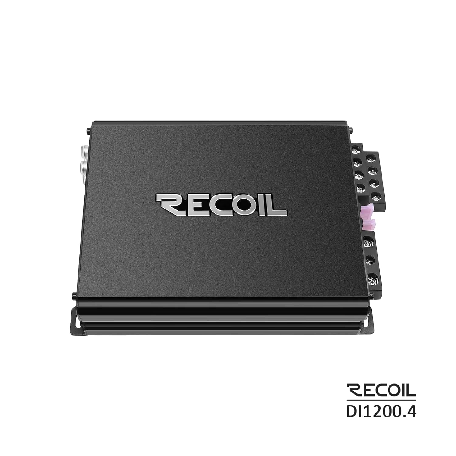 Recoil DI1200-4 Full-Range Class-D 4-Channel Car Audio Amplifier, 2,400 Watts, 2-4 Ohm Stable, MOSFET Power Supply, Bridgeable