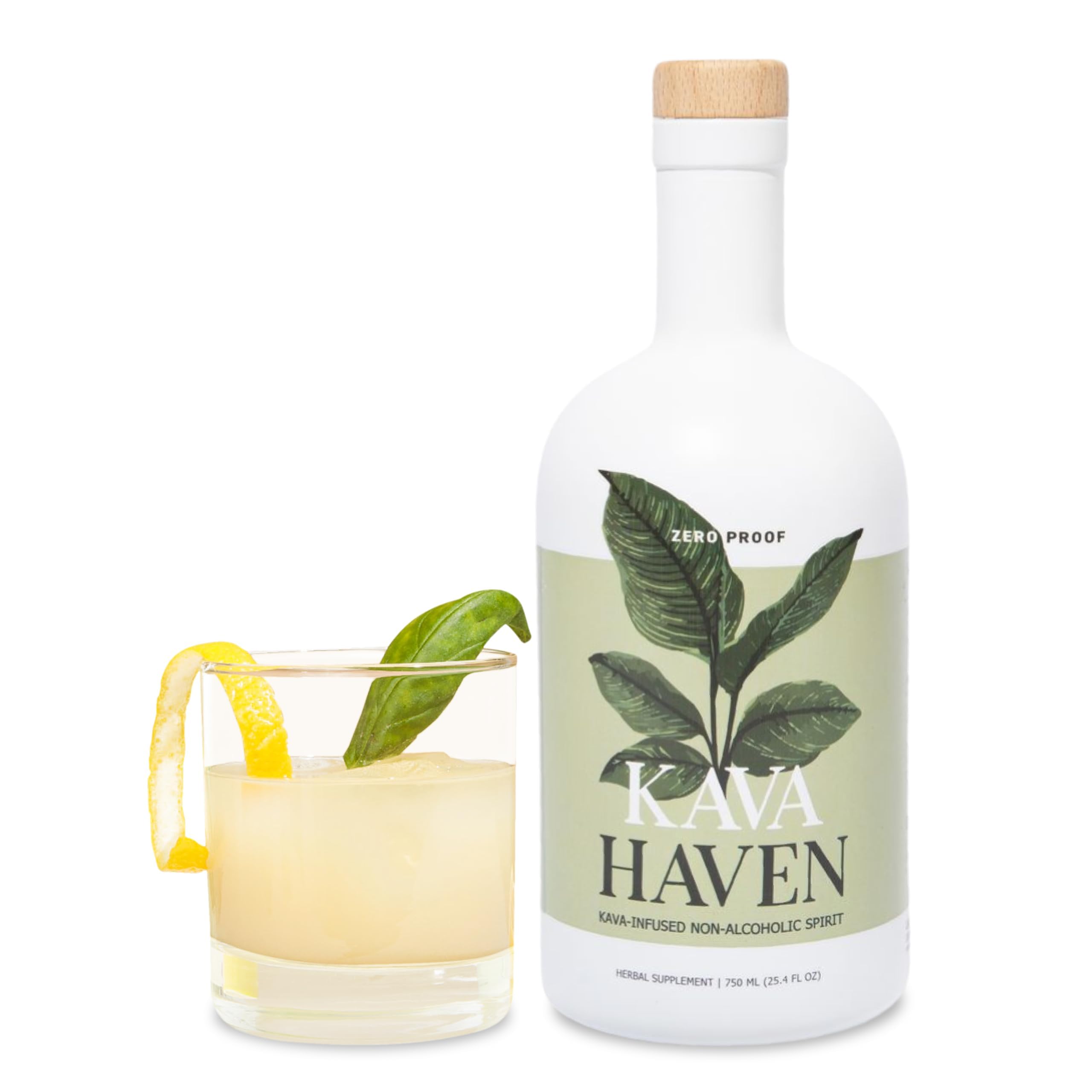 Kava Haven Non Alcoholic Spirit, 750mL Bottle | Kava Kava Drink | Non Alcohol Alternative Spirit for Mixed Drink Recipes | Low Calorie | All Natural |