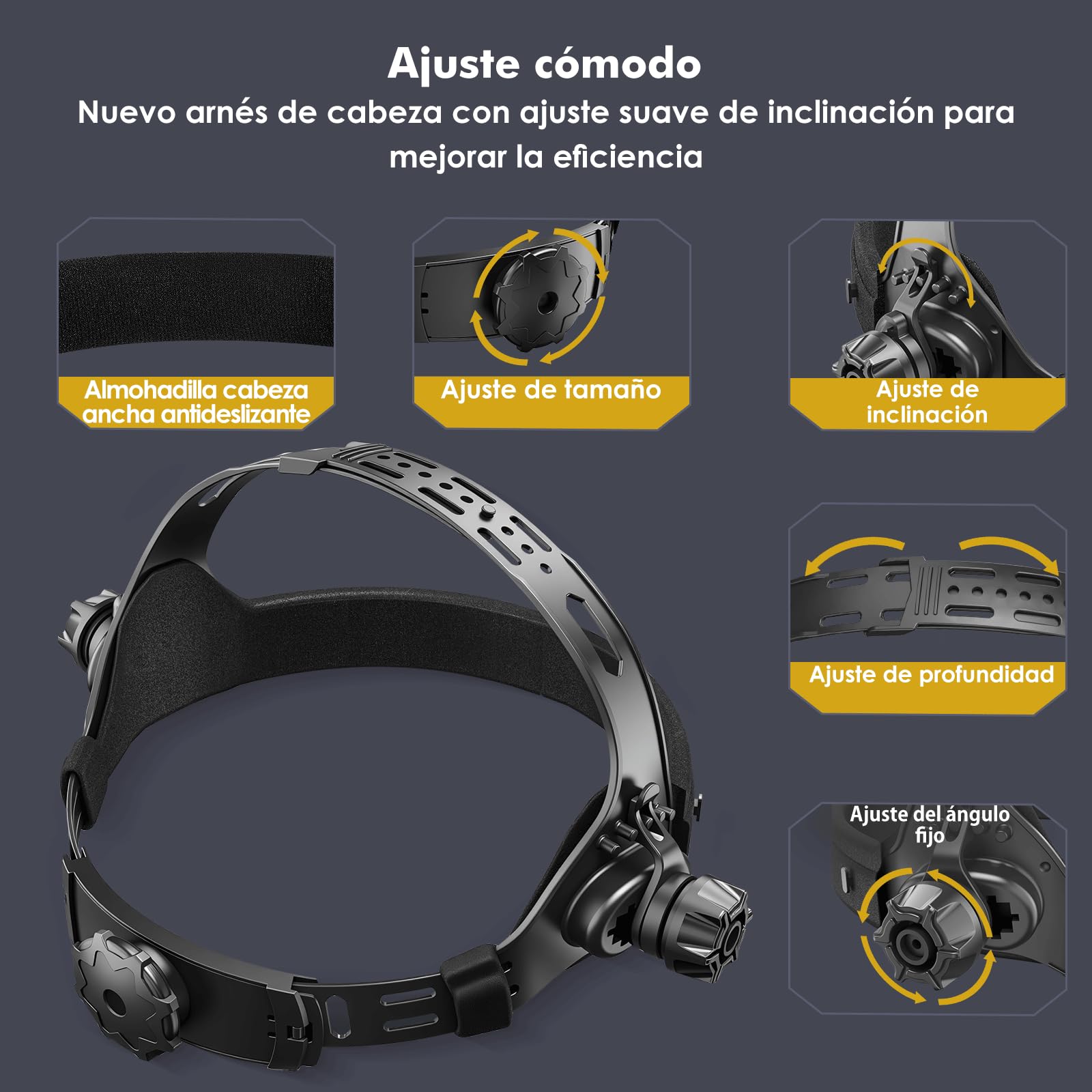 Careta Soldar Automática True-Color – 0,3 ms de oscurecimiento, Solar y batería, Careta de soldar, DIN 4/9–13, 93×43 mm – Máscara soldar Ligera para MIG TIG MMA ARC, H-11