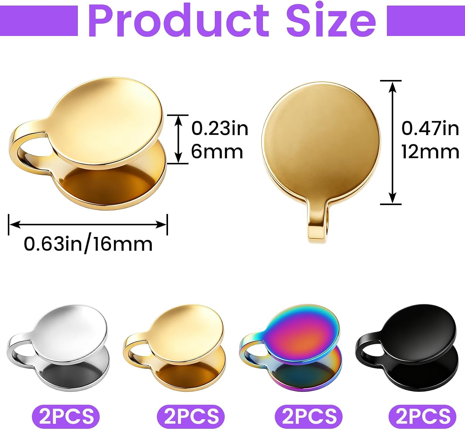 8pcs Pressure Earrings for Keloids, Non-Pierced Keloid Compression Clip-Ons Earrings, Adjustable Stainless Steel Ear Clips Jewelry for Women Men- 4 Colors
