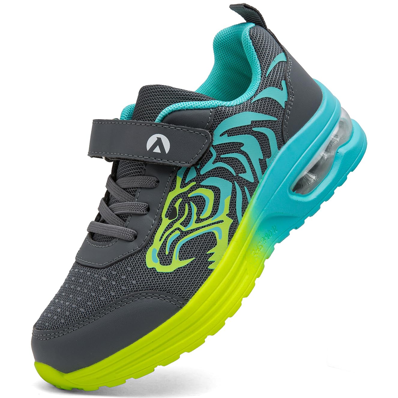 PiDaGlobal Kinder Sneaker Jungen Hallenschuhe Mädchen Outdoor Laufschuhe Klettverschluss Turnschuhe ​​Leichte Atmungsaktive SchulSportschuhe​