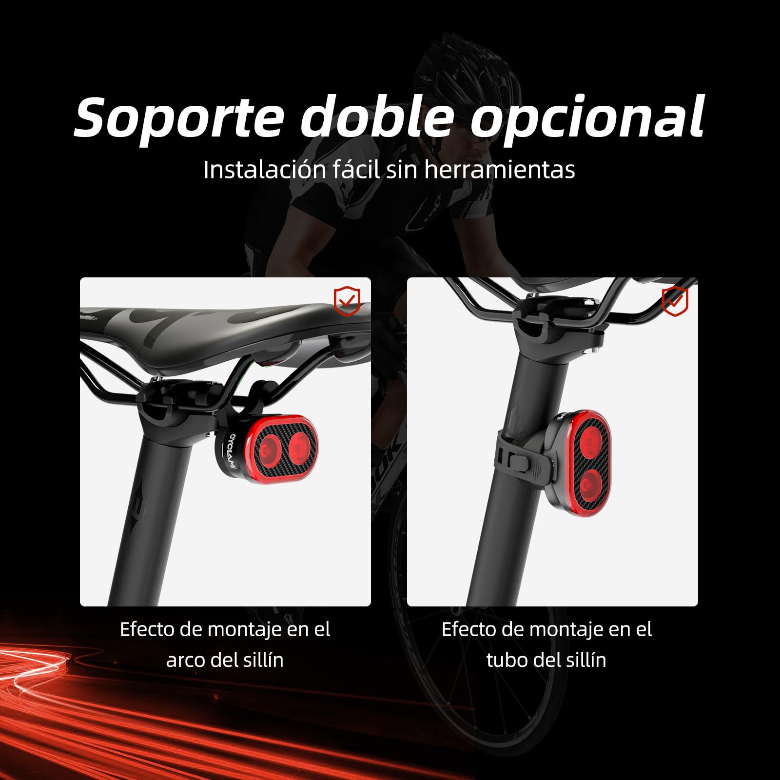 XLC Set di luci per biciclette PROXIMA LED USB CL-S24 XLC Set di luci per biciclette PROXIMA LED USB CL-S24