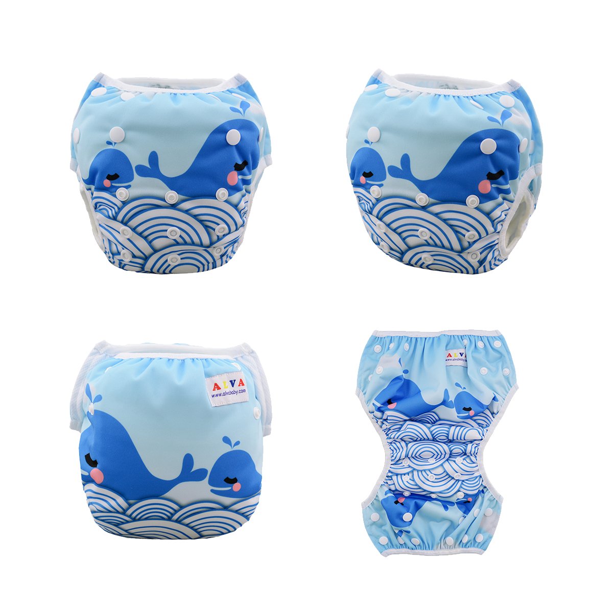 ALVABABY Swim Diapers 2pcs Reusable Adjustable & Washalbe for Boys & Girls 0-2 Years DYK13-14 : Clothing, Shoes & Jewelry